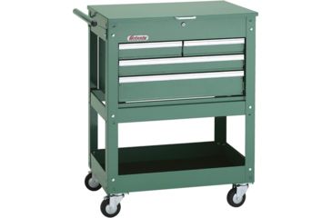 Image of Grizzly Industrial Rolling Tool Cart w/ 4 Drawer Tool Chest H7728