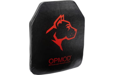 Image of Guard Dog Body Armor OPMOD OpticsPlanet Exclusive Level III+ Ceramic UHMWPE Armor Plate, SAPI, Multi Curve, 10x12in, Black, OPMOD-3Plus