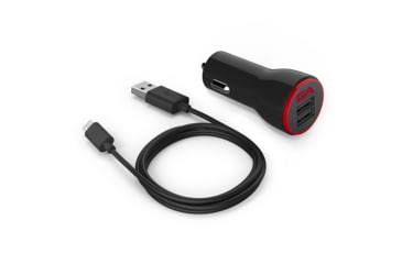 Image of Guardian Angel Car Charger with Micro USB Cable, Black/Red, GA-ELT-CC