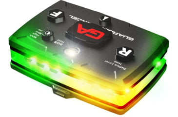 Image of Guardian Angel Elite Series Wearable Safety Light, Black Casing, Green/Yellow Split Front, Green/Yellow Split Rear, White Top Light, White Work Light, ELT-GY/GY