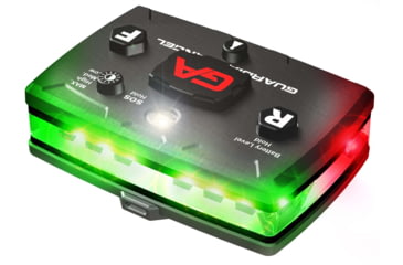 Image of Guardian Angel Elite Series Wearable Safety Light, Black Casing, Red Front, Green Rear, White Top Light, White Work Light, ELT-R/G-2
