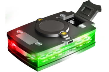 Image of Guardian Angel Elite Series Wearable Safety Light, Black Casing, Red Front, Green Rear, White Top Light, White Work Light, ELT-R/G-2