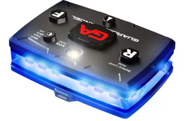 Image of Guardian Angel Elite Series Wearable Safety Light, Black Casing, White/Blue Split Front, Blue Rear, White Top Light, Red Work Light, ELT-B/B