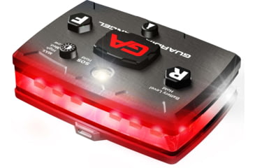 Image of Guardian Angel Elite Series Wearable Safety Light, Black Casing, White Front, Red Rear, White Top Light, Red Work Light, ELT-W/R