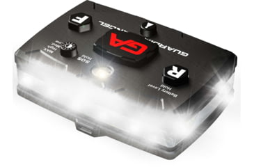 Image of Guardian Angel Elite Series Wearable Safety Light, Black Casing, White Front, White Rear, White Top L, ELT-W/W-2