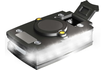 Image of Guardian Angel Elite Series Wearable Safety Light, Black Casing, White Front, White Rear, White Top L, ELT-W/W-2