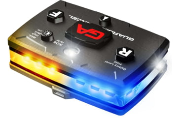 Image of Guardian Angel Elite Series Wearable Safety Light, Black Casing, White Front, White Rear, White Top Light, Red Work Light, ELT-W/W