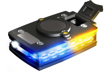 Image of Guardian Angel Elite Series Wearable Safety Light, Black Casing, White Front, White Rear, White Top Light, Red Work Light, ELT-W/W