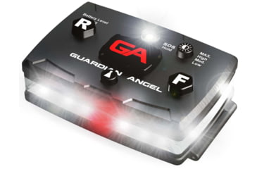 Image of Guardian Angel Elite Series Wearable Safety Light, Black Casing, White Front, White/Red Split Rear, W, ELT-W/WR