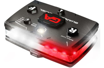 Image of Guardian Angel Elite Series Wearable Safety Light, Black Casing, White Front, White/Red Split Rear, W, ELT-W/WR