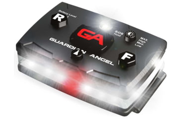 Image of Guardian Angel Elite Series Wearable Safety Light, Black Casing, White Front, White/Yellow Split Rear, ELT-W/WY