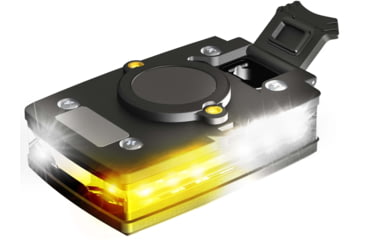 Image of Guardian Angel Elite Series Wearable Safety Light, Black Casing, White Front, White/Yellow Split Rear, ELT-W/WY