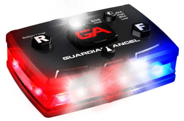 Image of USED Guardian Angel Elite Series Wearable Safety Light, Black Casing, White/Red/Blue Split Front, Red/Blue Split Rear, White Top Light, Red Work Light, ELT-R/B, EDEMO3
