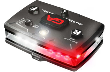 Image of Guardian Angel Elite Series Wearable Safety Light, Black Casing, White/Red Split Front, White/Red Split Rear, White Top Light, White Work Light, ELT-WR/WR