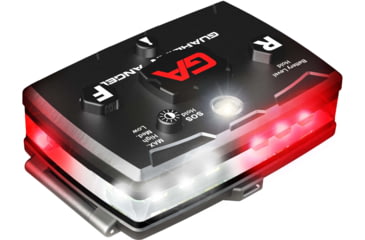 Image of Guardian Angel Elite Series Wearable Safety Light, Black Casing, White/Red Split Front, White/Red Split Rear, White Top Light, White Work Light, ELT-WR/WR