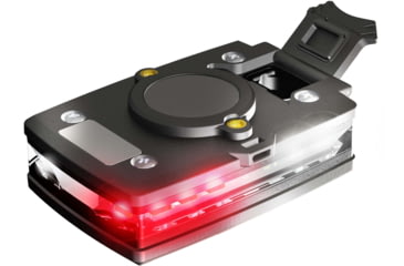 Image of Guardian Angel Elite Series Wearable Safety Light, Black Casing, White/Red Split Front, White/Red Split Rear, White Top Light, White Work Light, ELT-WR/WR