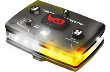 Image of Guardian Angel Elite Series Wearable Safety Light, Black Casing, White/Yellow Split Front, White/Yellow Split Rear, White Top Light, White Work Light, ELT-WY/WY