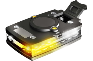 Image of Guardian Angel Elite Series Wearable Safety Light, Black Casing, White/Yellow Split Front, White/Yellow Split Rear, White Top Light, White Work Light, ELT-WY/WY