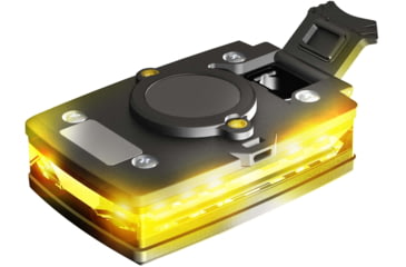 Image of Guardian Angel Elite Series Wearable Safety Light, Black Casing, Yellow Front, Yellow Rear, White Top Light, White Work Light, ELT-Y/Y