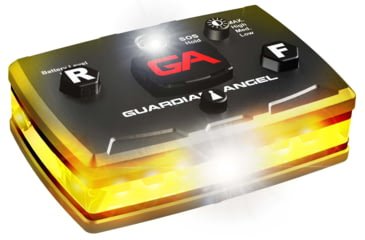 Image of Guardian Angel Elite Series Wearable Safety Light, Black Casing, Yellow Front, Yellow Rear, White Top Light, White Work Light, ELT-Y/Y