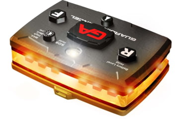 Image of Guardian Angel Elite Series Wearable Safety Light Multi-Functional, Black Casing, Orange Front, Orange Rear, White Top, ELT-O/O-2