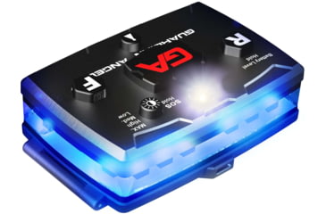 Image of Guardian Angel Infrared Hybrid Wearable Safety Light, Black Casing, White/Blue Split Front, Blue Rear, Infrared Top Light, Red Work Light, ELT-B/B-IR