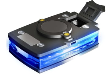 Image of Guardian Angel Infrared Hybrid Wearable Safety Light, Black Casing, White/Blue Split Front, Blue Rear, Infrared Top Light, Red Work Light, ELT-B/B-IR