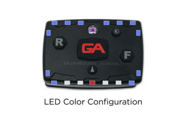 Image of Guardian Angel Infrared Hybrid Wearable Safety Light, Elite Series, Black Casing, White/Blue Split Front, Blue Rear, Infrared Top Light, Red Work Light, GA-ELT-BBIR