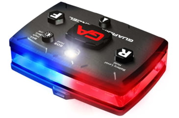 Image of Guardian Angel Infrared Hybrid Wearable Safety Light, Elite Series, Black Casing, White/Red/Blue Split Front, Red/Blue Split Rear, Infrared Top Light, Red Work Light, ELT-R/B-IR