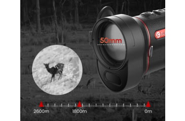Image of Guide USA TD653 LRF 2.6x50mm 30mm Tube Thermal Imaging Monoculars, 640x512, Black, TD653L