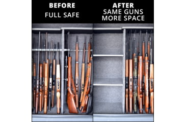Image of Gun Storage Solutions Gss Small Rifle Rod Kit 5 Blk Rifle Rods .22 Cal 19x15