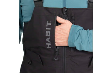 Image of Habit Anglers Bluff Rain Bib - Mens, Habit Gray Waves/Black, Large, RS10033-7A7-L