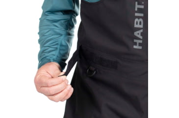 Image of Habit Anglers Bluff Rain Bib - Mens, Habit Gray Waves/Black, Large, RS10033-7A7-L
