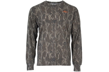 Image of Habit Bear Cave Camo Long Sleeve Tee w/ Habit Logo - Mens, Mossy Oak New Bottomland, Extra Large, TS1230-014-XL
