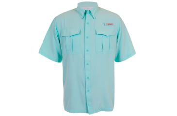Image of Habit Belcoast River Guide Short Sleeve Fishing Shirt - Mens, Aruba Blue, 2XL, TS1347-221-2X