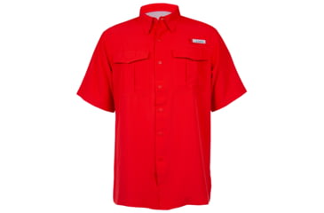 Image of Habit Belcoast River Guide Short Sleeve Fishing Shirt - Mens, Fiery Scarlet, 3XL, TS1347-8A0-3X