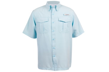 Image of Habit Belcoast River Guide Short Sleeve Fishing Shirt - Mens, Omphalodes, Extra Large, TS1347-968-XL