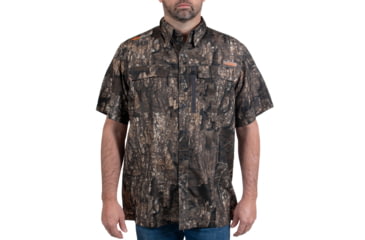 Image of Habit Hatcher Pass Camo Guide Short Sleeve Shirt - Mens, Realtree Timber, 2XL, TS1476-0B8-2X