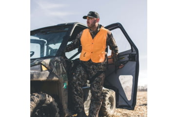 Image of HALF RACK Premium Hunter Orange Safety Vest, Orange, Medium, HR1500