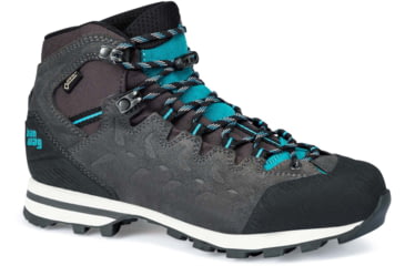 Image of Hanwag Makra Light Lady GTX Shoes - Womens, Asphalt/Bluegreen, 4, H100401-064499-4