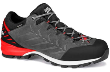 Image of Hanwag Makra Pro Low Shoes - Mens, Asphalt/Red, 6, H100600-064055-6