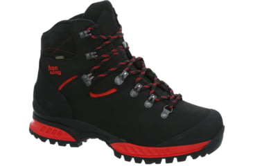 Image of Hanwag Tatra II GTX Hiking Boots - Mens, Black/Red, Medium, 9.5 US, H200100-12055-9.5