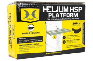 Image of Hawk Treestands HWK-HHSP Helium HSP Platform Gray Aluminum 10 X 6
