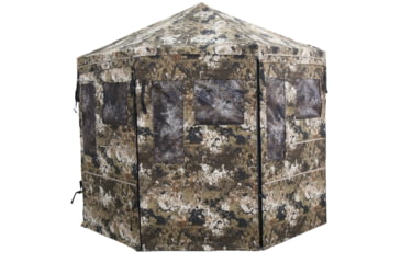 Image of Hawk Treestands Octagon Hunting Blind, Veil, w/Shadow Mesh Technology, Camo/Blackout, HWK-DOX-OCT300