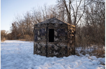 Image of Hawk Treestands Octagon Hunting Blind, Veil, w/Shadow Mesh Technology, Camo/Blackout, HWK-DOX-OCT300