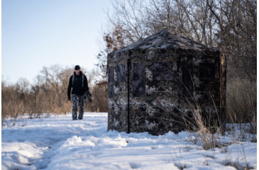 Image of Hawk Treestands Octagon Hunting Blind, Veil, w/Shadow Mesh Technology, Camo/Blackout, HWK-DOX-OCT300