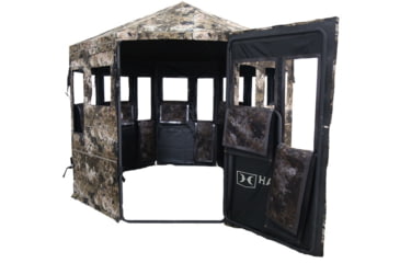 Image of Hawk Treestands Octagon Hunting Blind, Veil, w/Shadow Mesh Technology, Camo/Blackout, HWK-DOX-OCT300