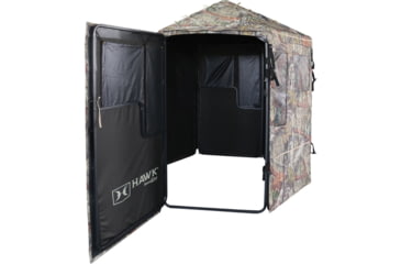 Image of Hawk Treestands Warrior Hunting Blind with Shadow Mesh Technlogoy, Camo/Blackout, HWK-DOX-WR200