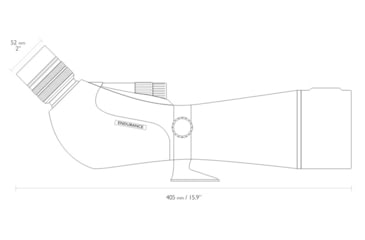 Image of Hawke Sport Optics Endurance ED 20-60x68 Spotting Scope, Black, 56201