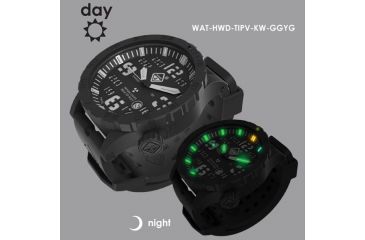 Image of Hazard 4 Heavy Water Diver Nightwatch B Unisex Analog Watch, 50mm, Black, Nylo, HWD-TIPV-KW-GGYG